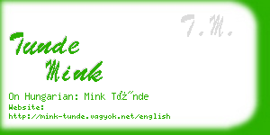 tunde mink business card